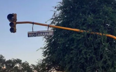 Se robaron los cables de un semáforo de la Avenida Tavella