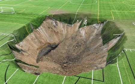 Estados Unidos: un socavón se "tragó" una cancha de fútbol