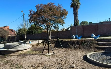 Avanza la construcción de una nueva plaza en el barrio Las Leñas 2