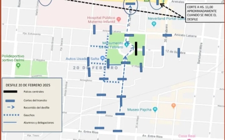 Operativo de tránsito por el acto en conmemoración de la Batalla de Salta