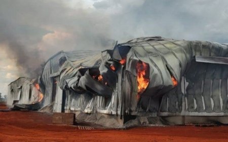 Impactante incendio en depósitos de la yerbatera Playadito