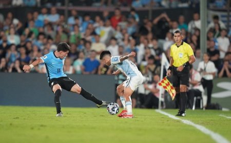 Con un golazo de Almada Argentina le ganó a Uruguay