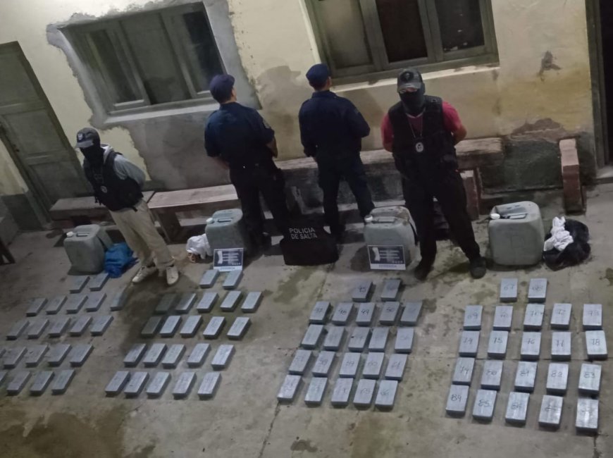 Secuestraron más de 95 kilos de droga en Aguaray
