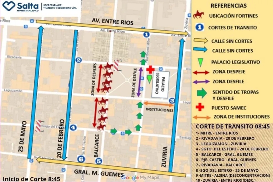 Operativos de tránsito por Semana Santa y el aniversario de la Fundación de Salta