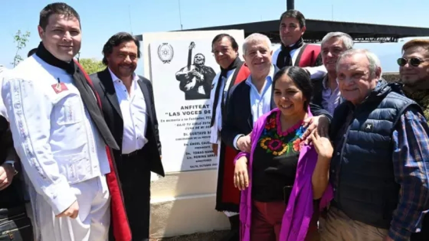 Cerro Aladelta: Sáenz inauguró el nuevo anfiteatro en homenaje a Las Voces de Orán
