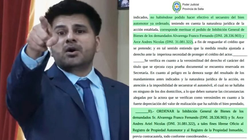 Tartagal: Inhiben los bienes del Diputado libertario Nicolas  Arce