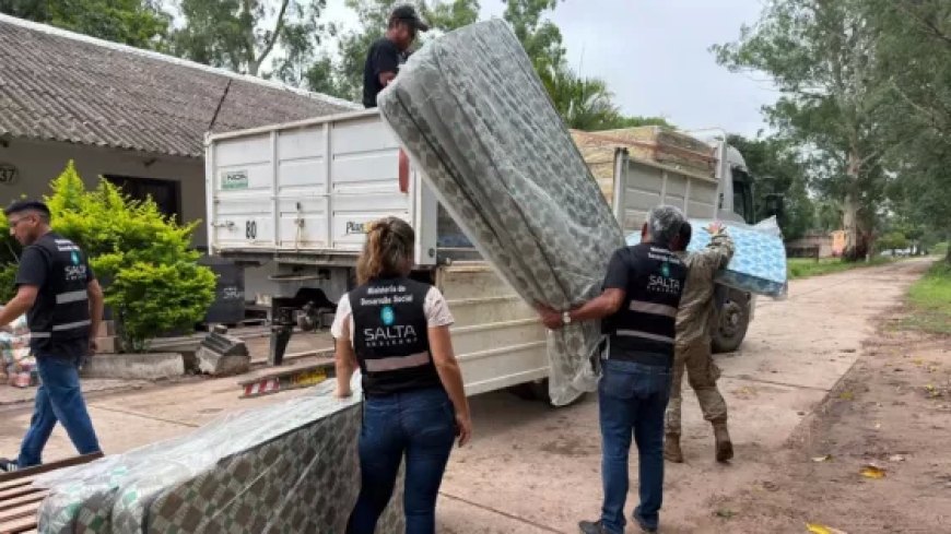 Veintiún municipios asistidos por las inclemencias del tiempo y la crecida del río Bermejo