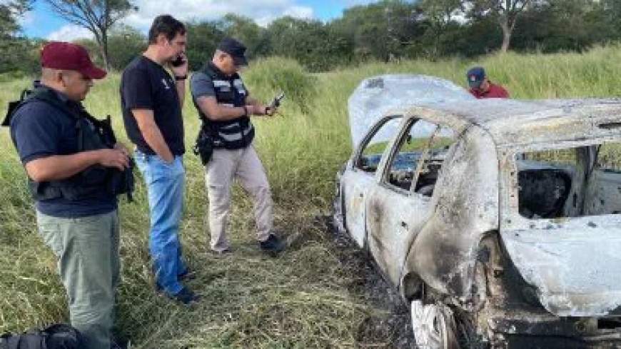 Emboscada, tiros y un auto quemado en Rosario de la Frontera